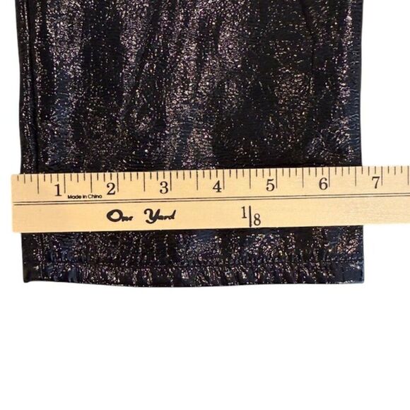 Who What Wear Black Polyurethane Belted Trouser Pants Pleated Dressy Size 4 - Picture 13 of 14